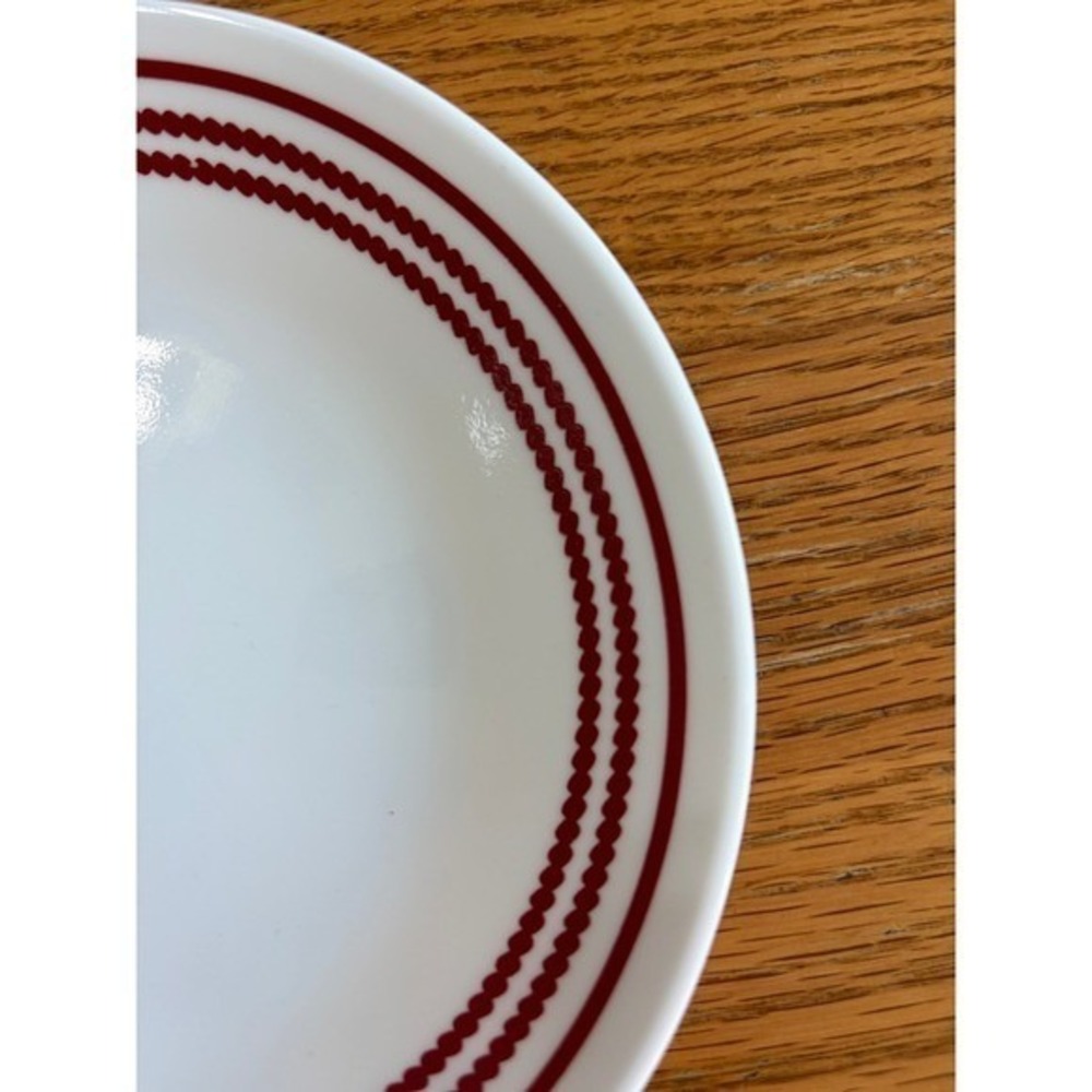 Corelle Ruby Red Plate • 6.75" • Discontinued‎ 2014–2017 • Red Band Pattern - Picture 3 of 3